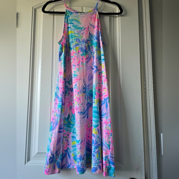 Lilly Pulitzer Pima Cotton Margot Halter S Tassel Tropical Resort Vacation Dress - Picture 3 of 16